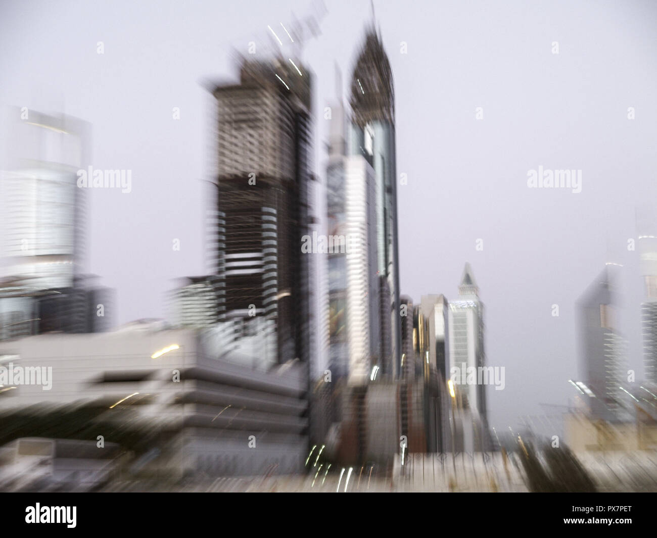 Dubai, Sheik Zayed Road, modern skyline, United Arab Emirates Stock Photo
