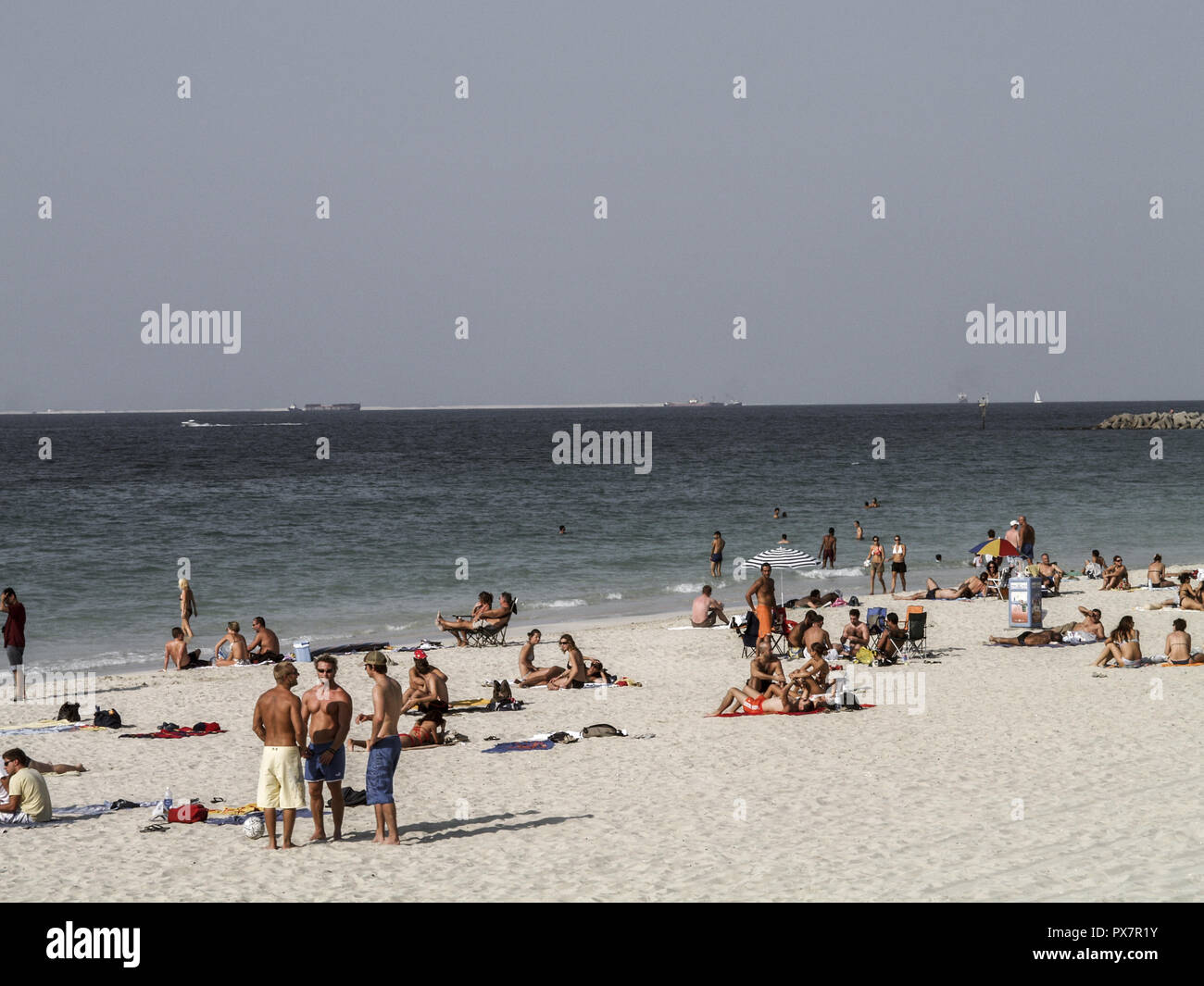 Dubai Public Beach Near Jumeirah Beach Hotel United Arab