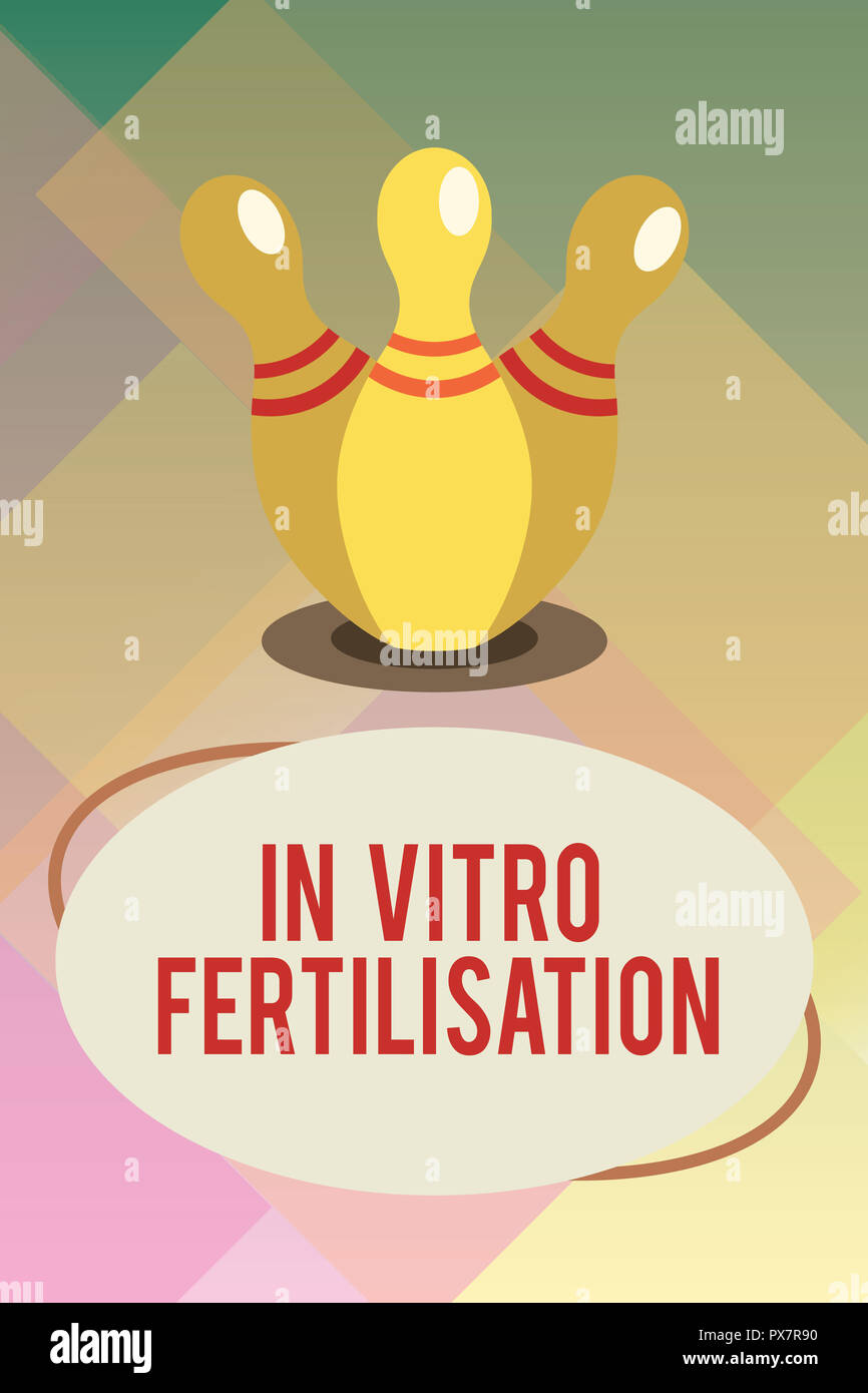 Handwriting text In Vitro Fertilisation. Concept meaning An egg is fertilized by sperm in a test