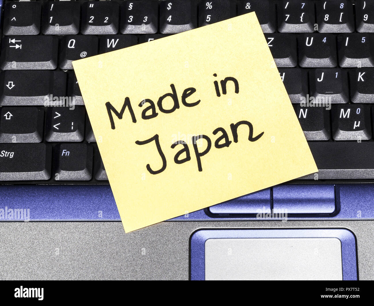 Memo note on notebook, made in Japan Stock Photo Alamy