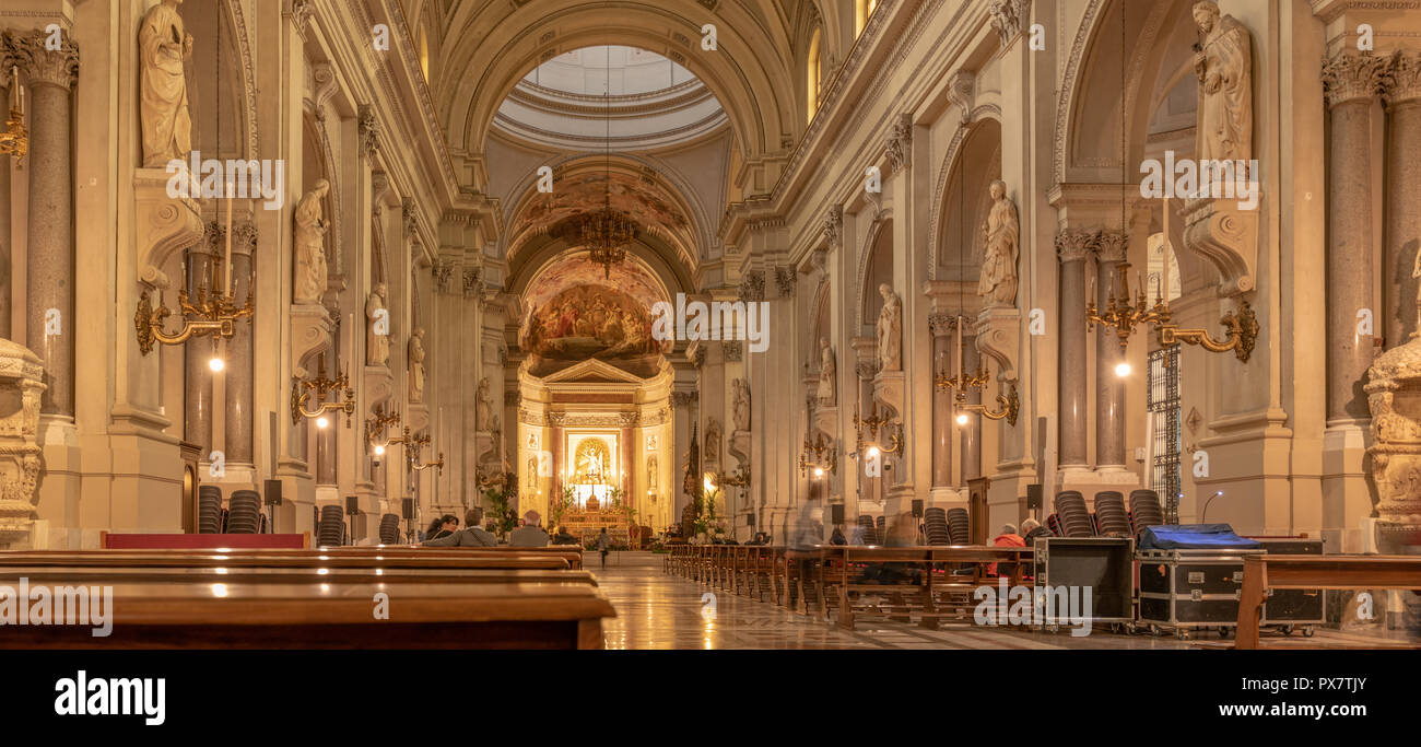 Palermo Cathedral Interior Palermo Sicily Hi Res Stock Photography And