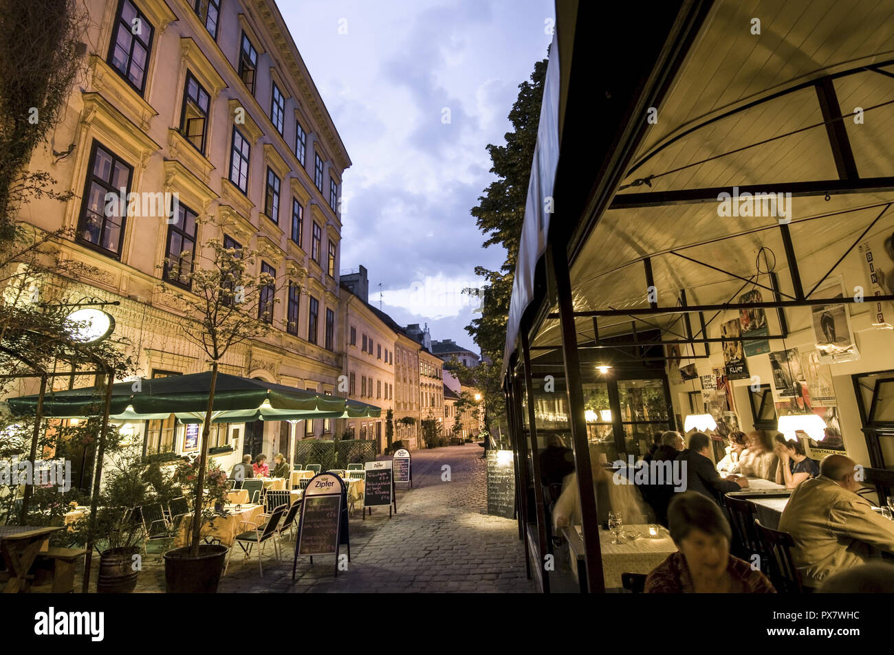 Vienna, Spittelberg, Brasserie, Austria, 7. District Stock Photo