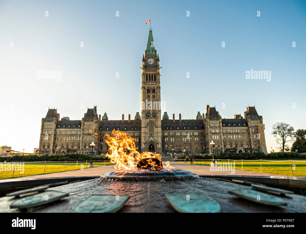The Center Block and the Peace Tower in Parliament Hill at Ottawa in Canada Stock Photo Alamy