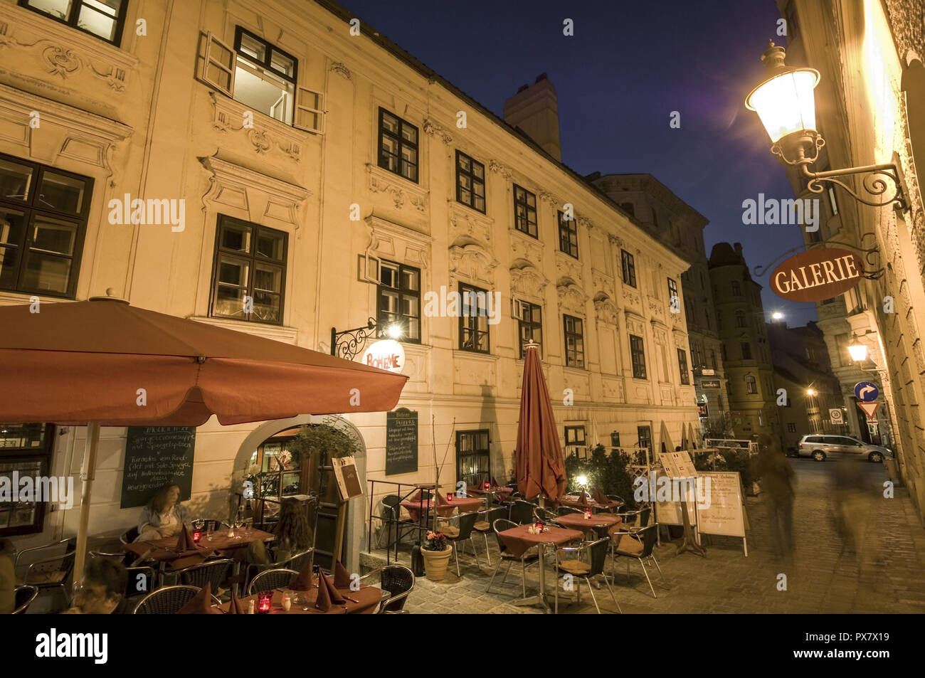 Vienna, Spittelberg, Restaurant Boheme, Austria, 7. District Stock Photo