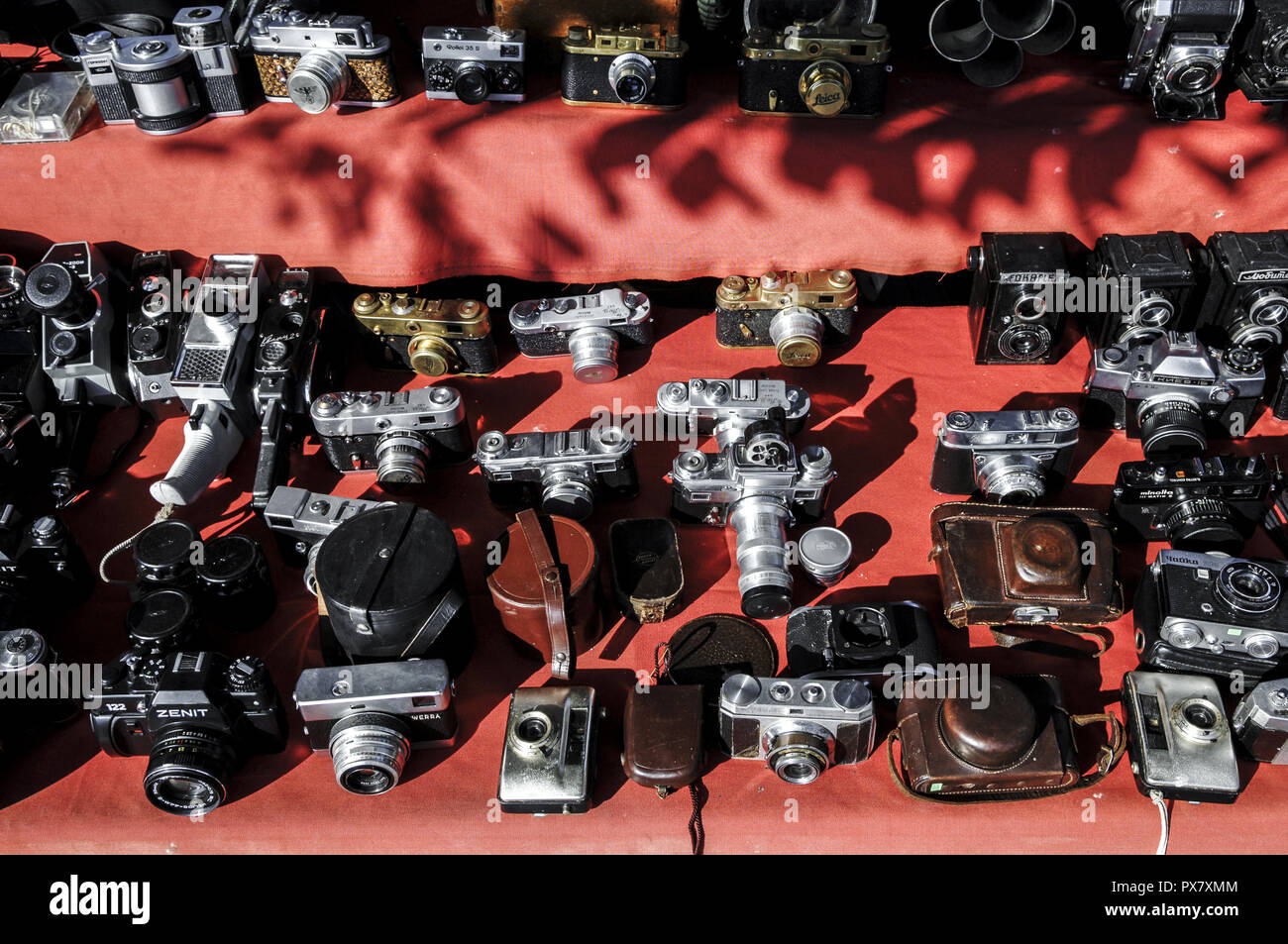 Old cameras, Bulgaria, Sofia Stock Photo - Alamy