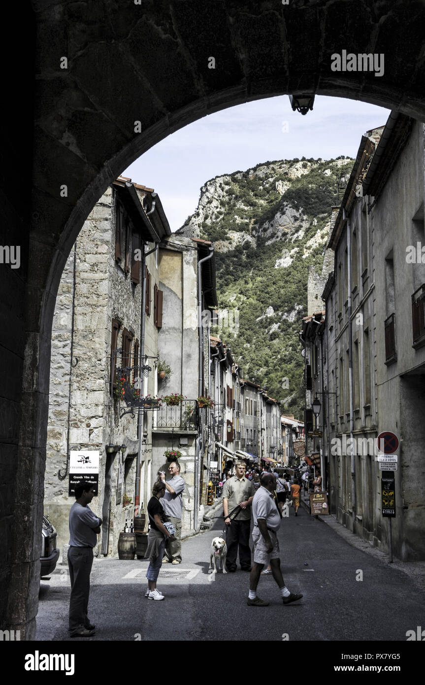 Villefranche de Conflent, France, Pyrenees Stock Photo