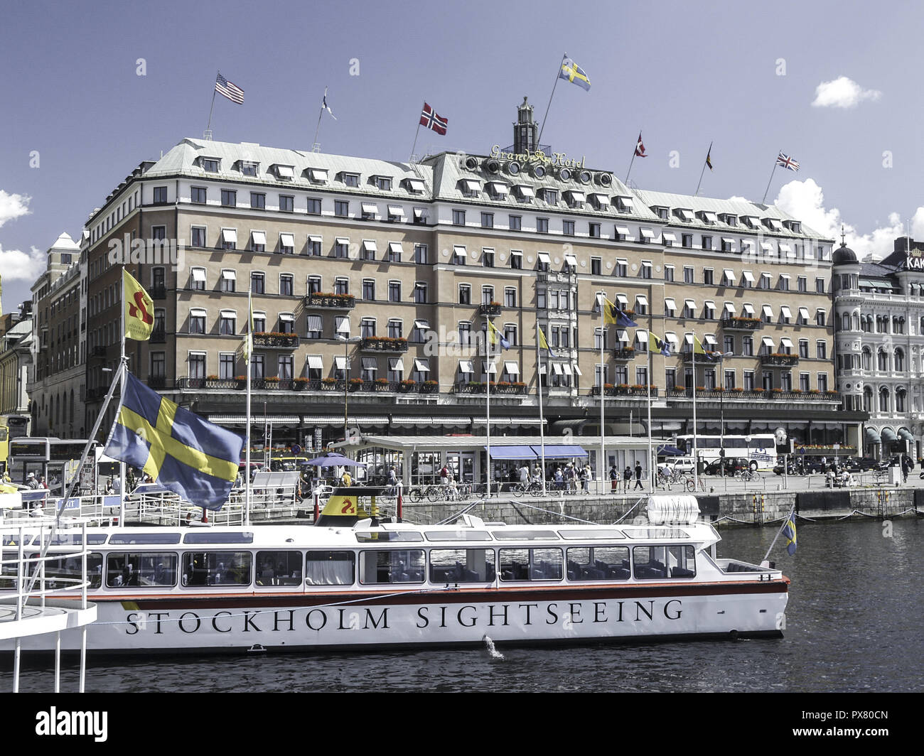 Stockholm Grand Hotel Sweden Blasieholmen Stock Photo Alamy