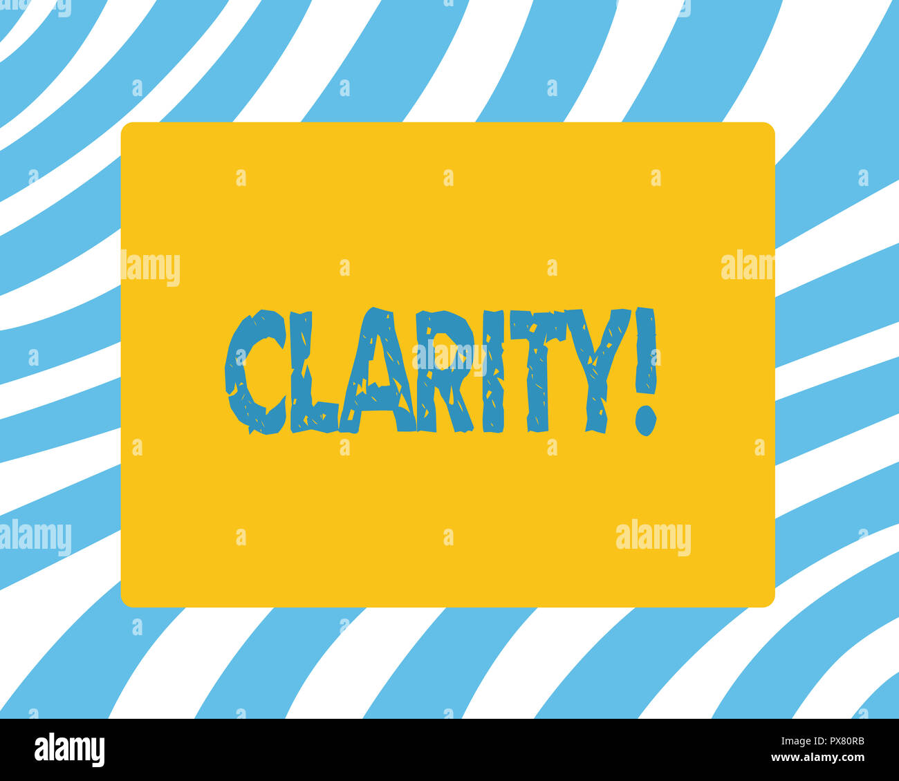 Text sign showing Clarity. Conceptual photo quality of being easy to see or hear sharpness of image sound. Stock Photo