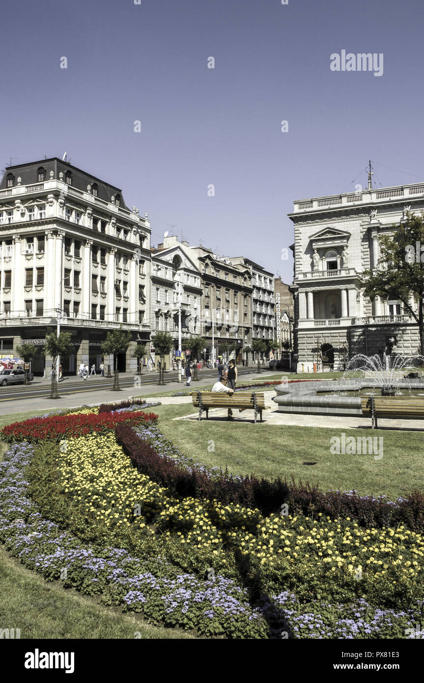 Beograd, garden in the center, SerbiaMontenegro, Belgrade Stock Photo