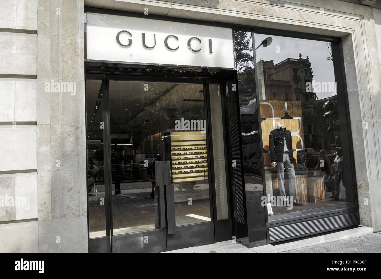 Barcelona, Gucci store, Spain, Catalania Stock Photo - Alamy