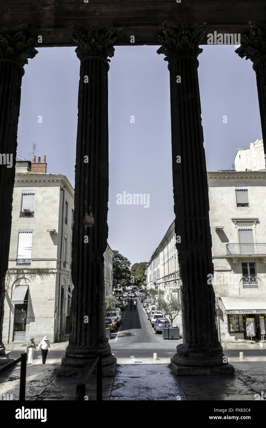 nimes-city-center-france-provence-stock-photo-alamy