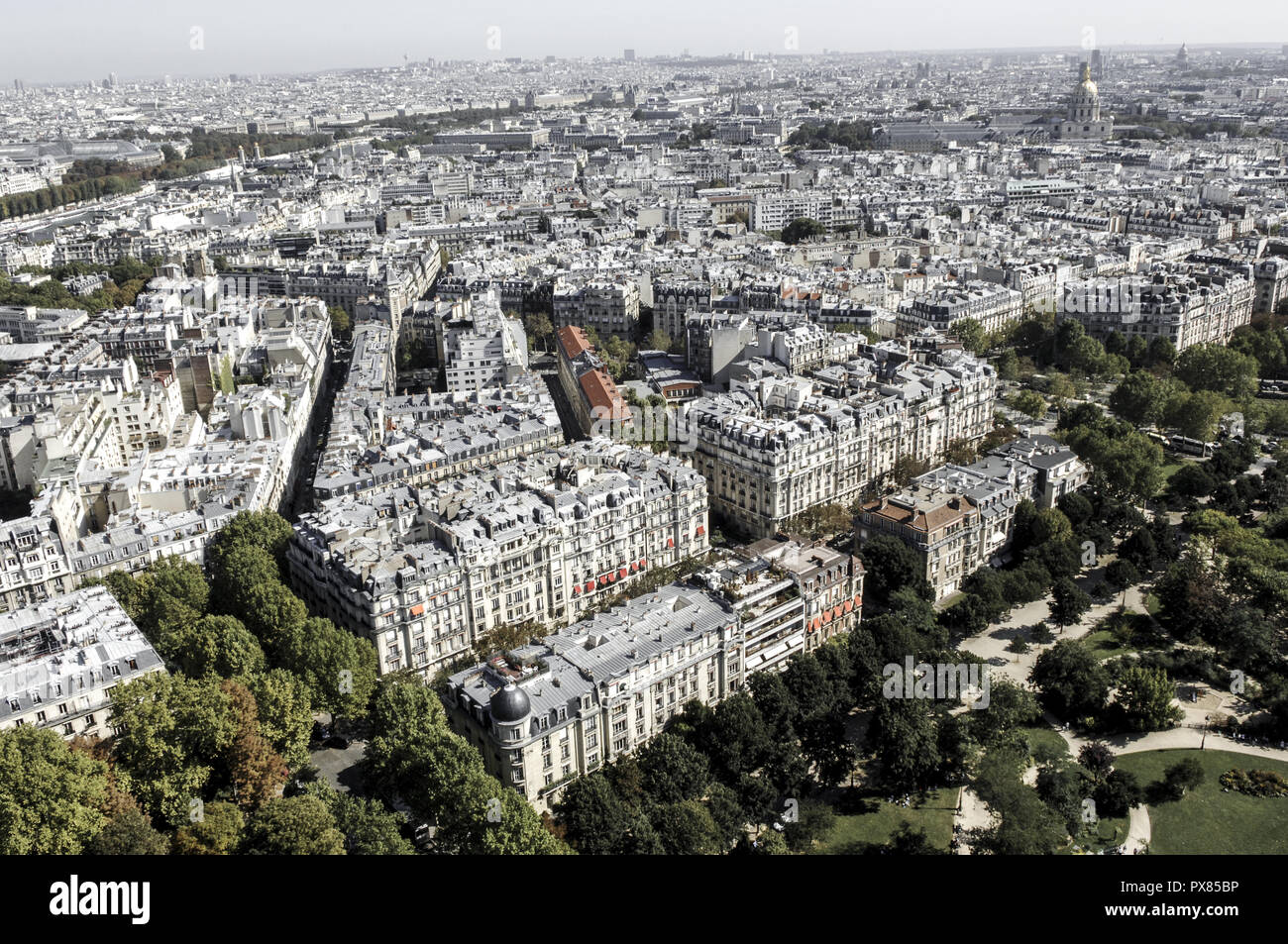 Paris Birds Eye View France Stock Photo Alamy