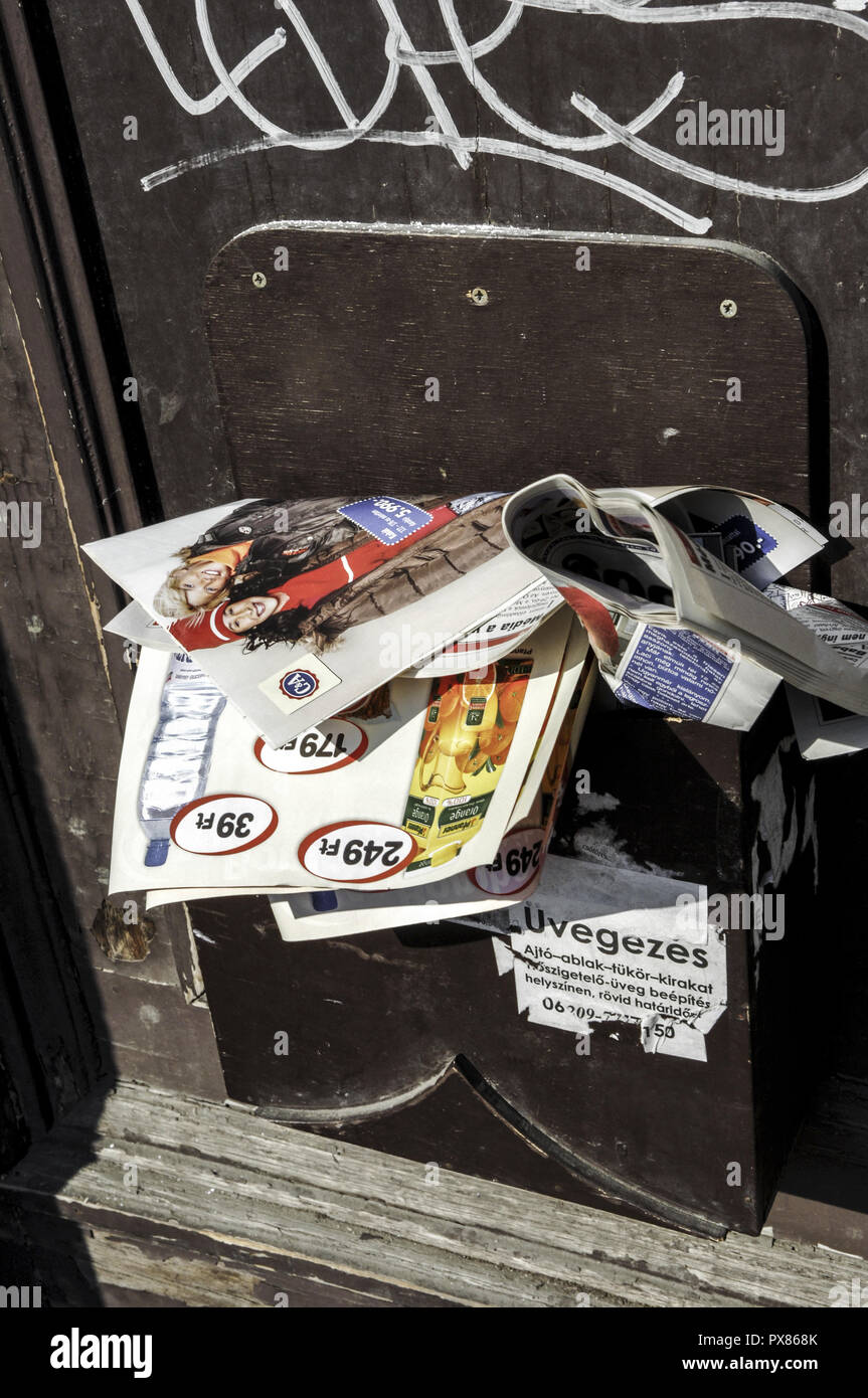 Advertising in a mailbox Stock Photo Alamy