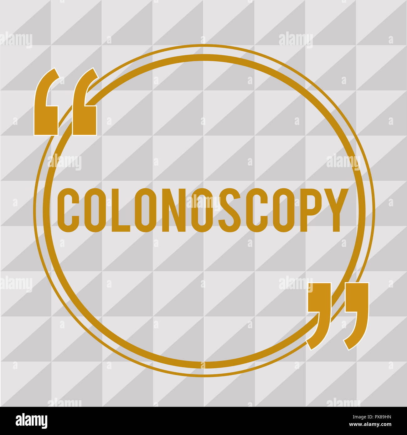 Handwriting text Colonoscopy. Concept meaning Endoscopic examination of