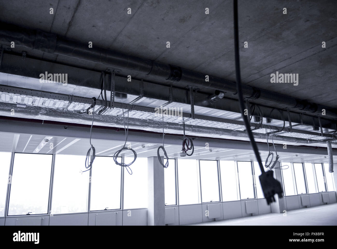 Office room in construction Stock Photo