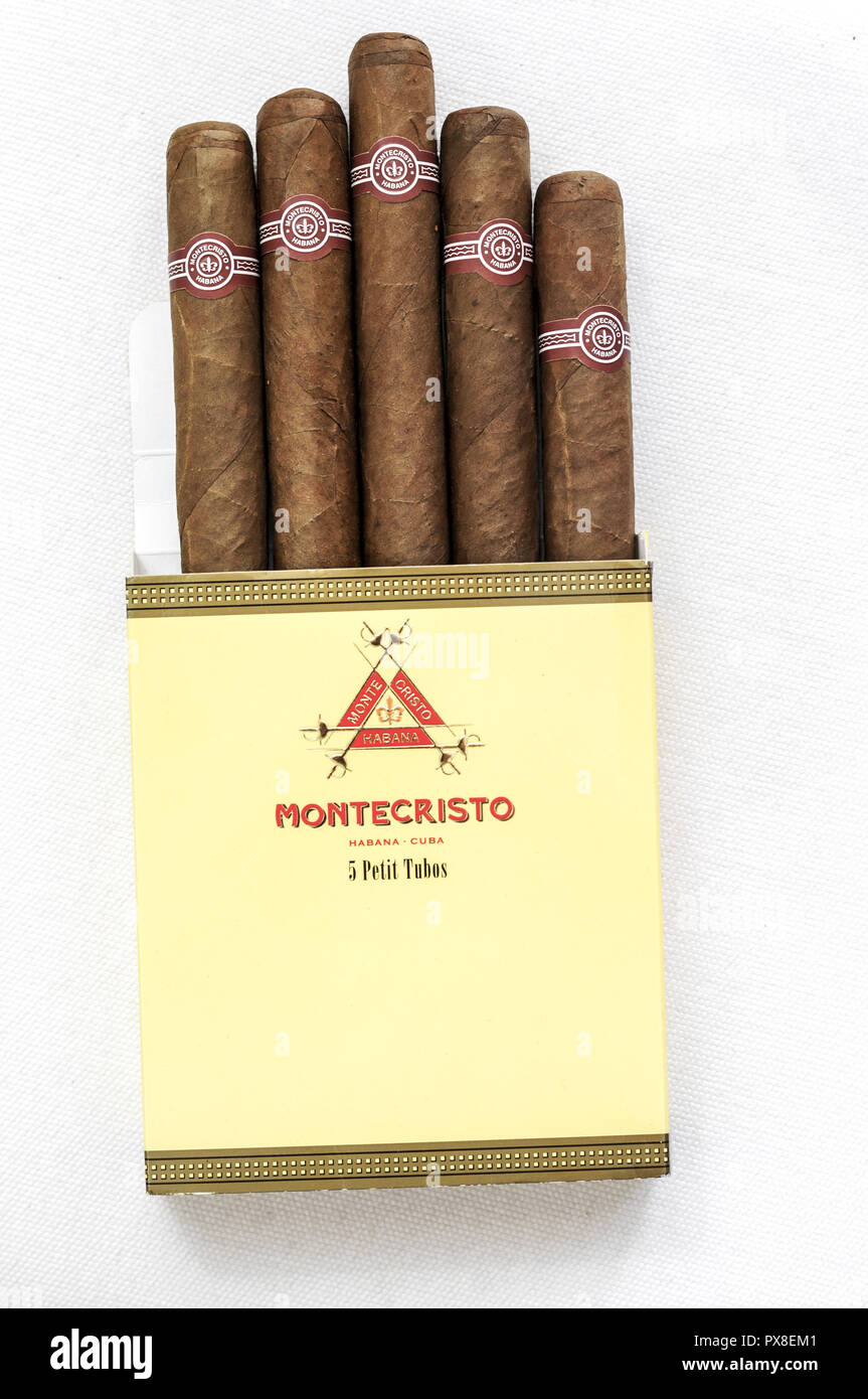 Montecristo cigars, Cuba Stock Photo