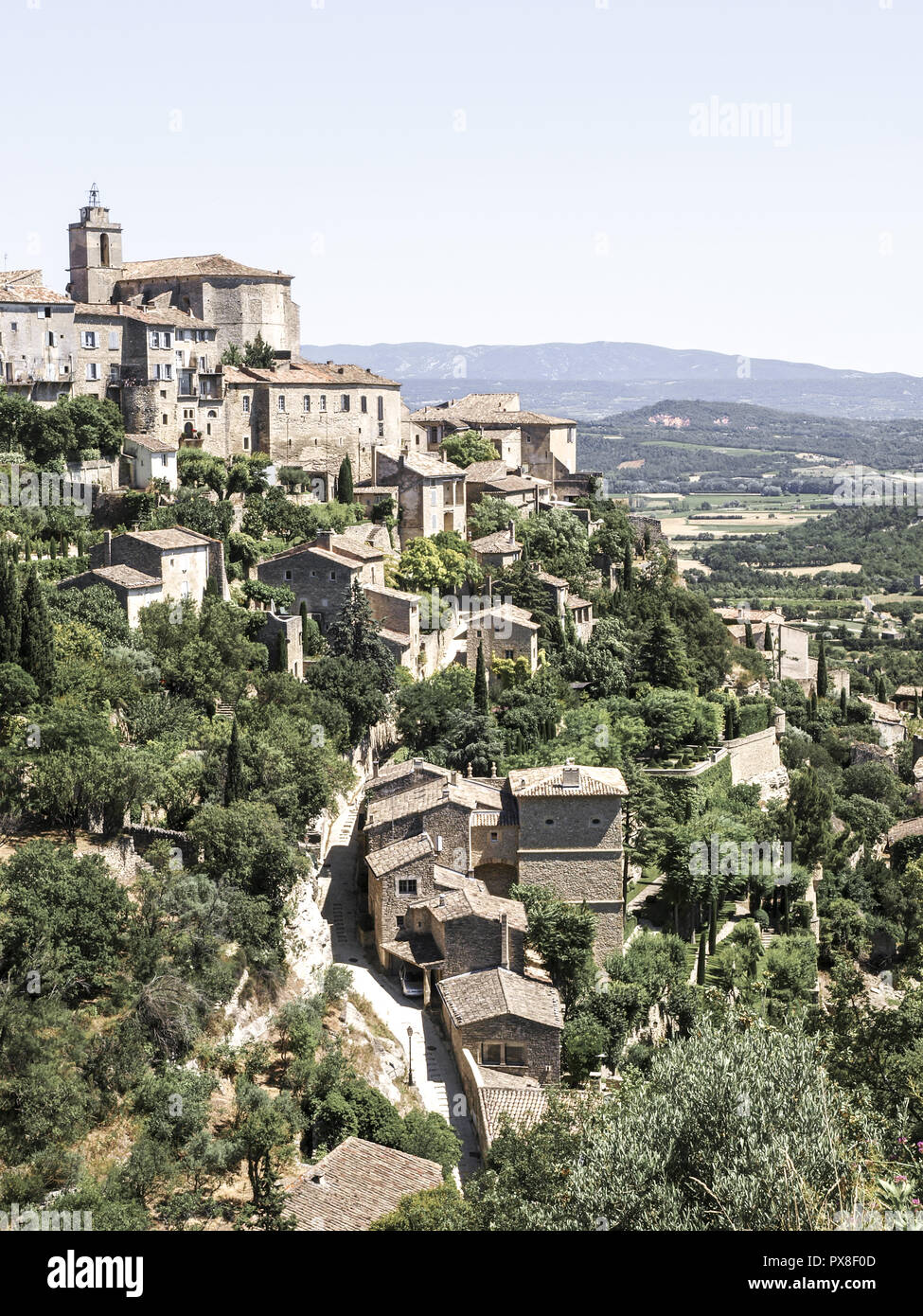 City view of Gordes, Provence, Frankreich, France, Gordes Stock Photo
