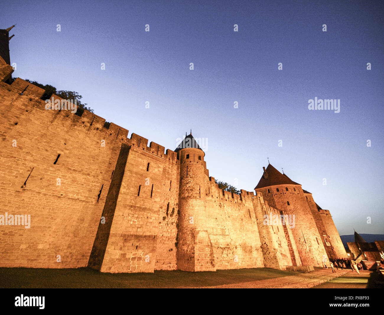 Medieval fortified city Carcassonne France Languedoc Roussillon Medieval fortified city Carcassonne France Languedoc Roussillon
