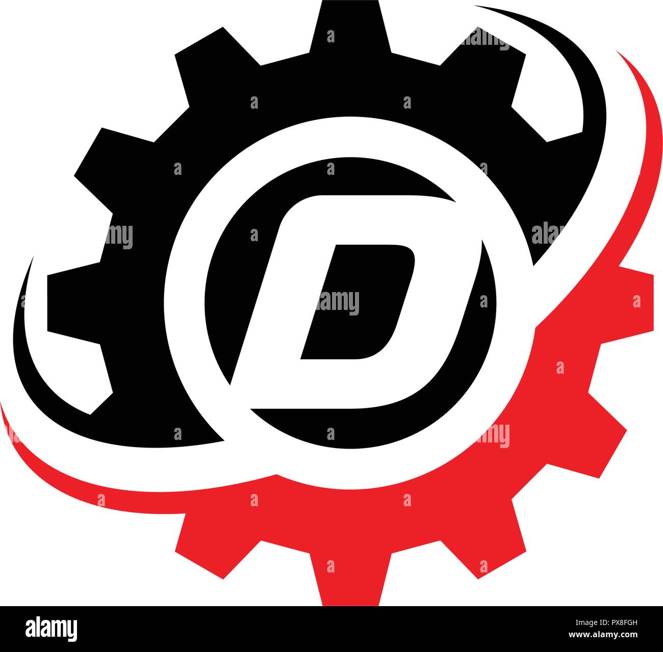 Letter D Gear Logo Design Template Stock Vector Image & Art Alamy