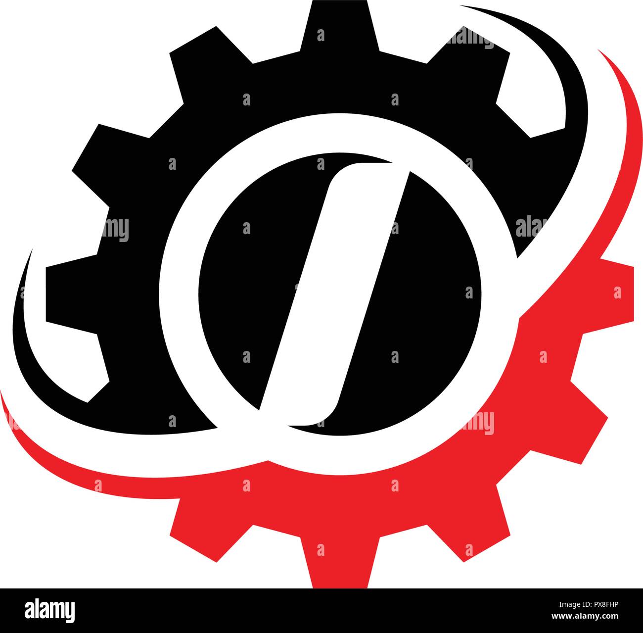 Letter I Gear Logo Design Template Stock Vector Image & Art - Alamy