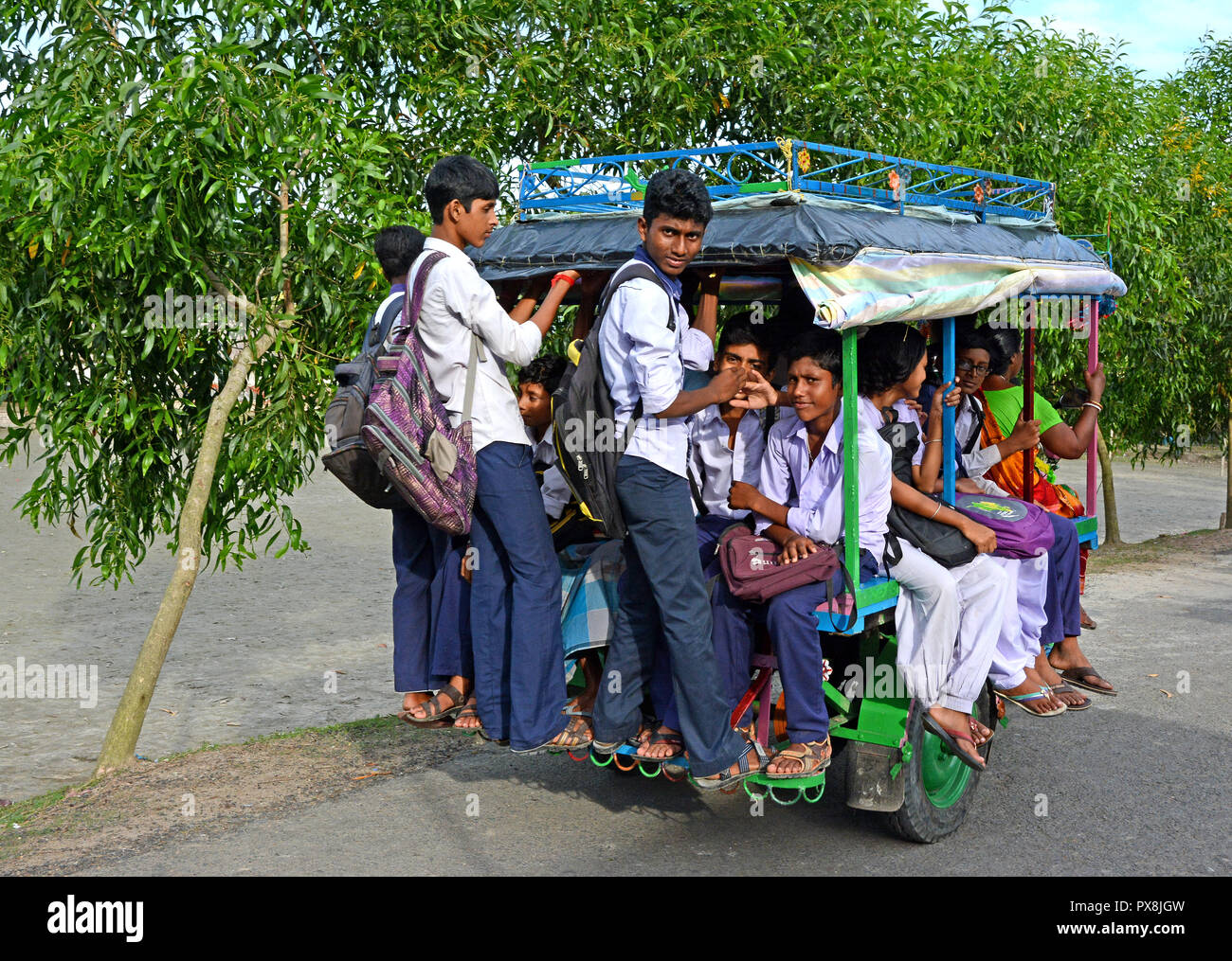 School Students Transportation Stock Photo Alamy