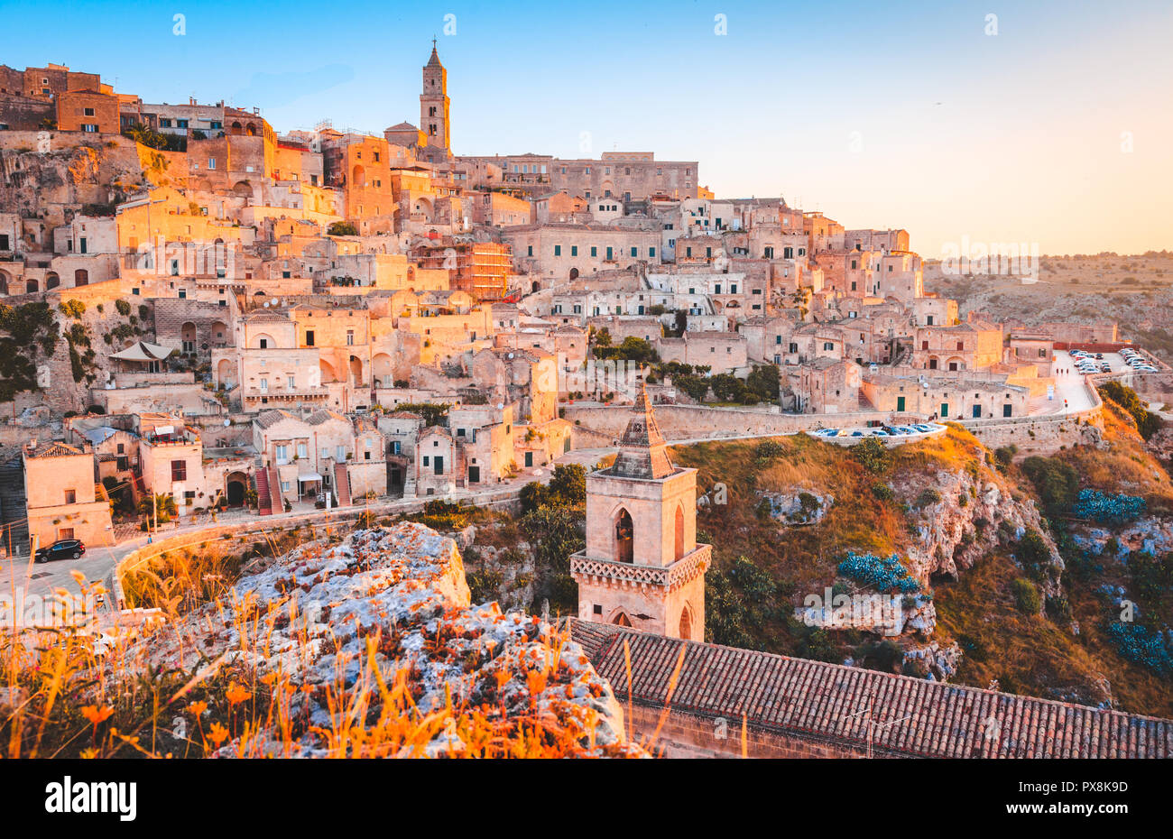 Panoramic View Of The Ancient Town Of Matera Sassi Di Matera In Panoramic View Of The Ancient Town Of Matera Sassi Di Matera In