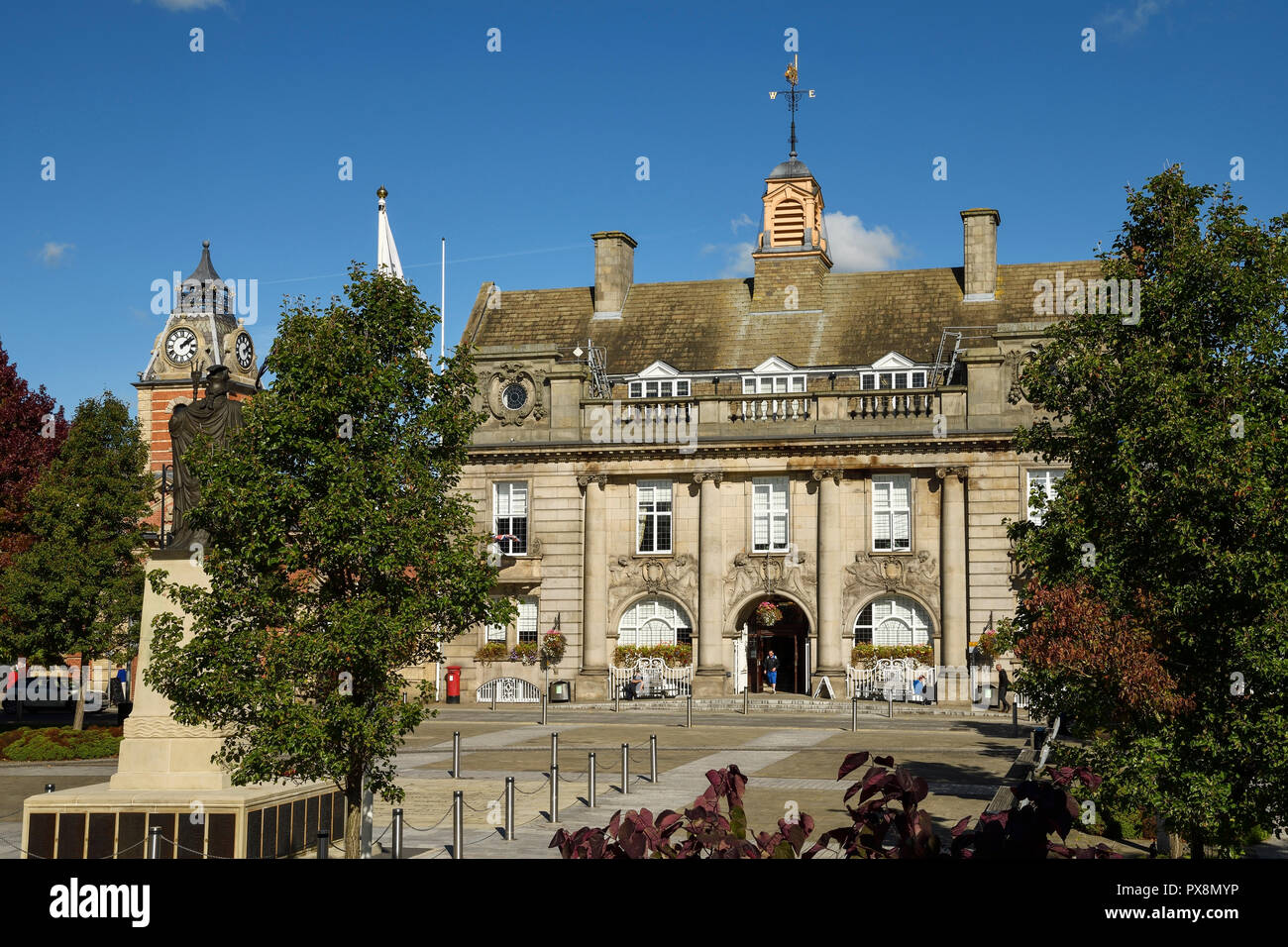 The Cheshire East Council Municipal Buildings and War Memorial on
