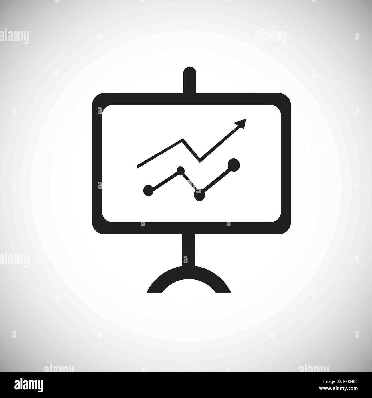 Business whiteboard on white background Stock Vector