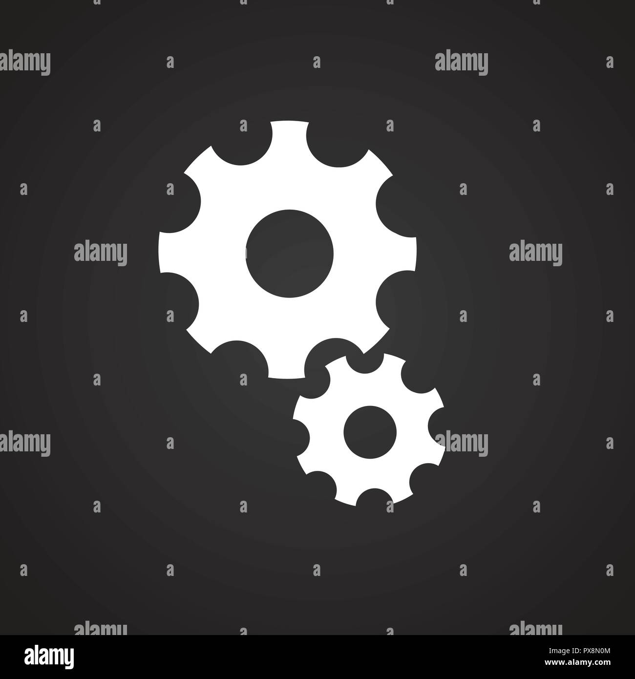 Business gears on black background Stock Vector Image & Art - Alamy