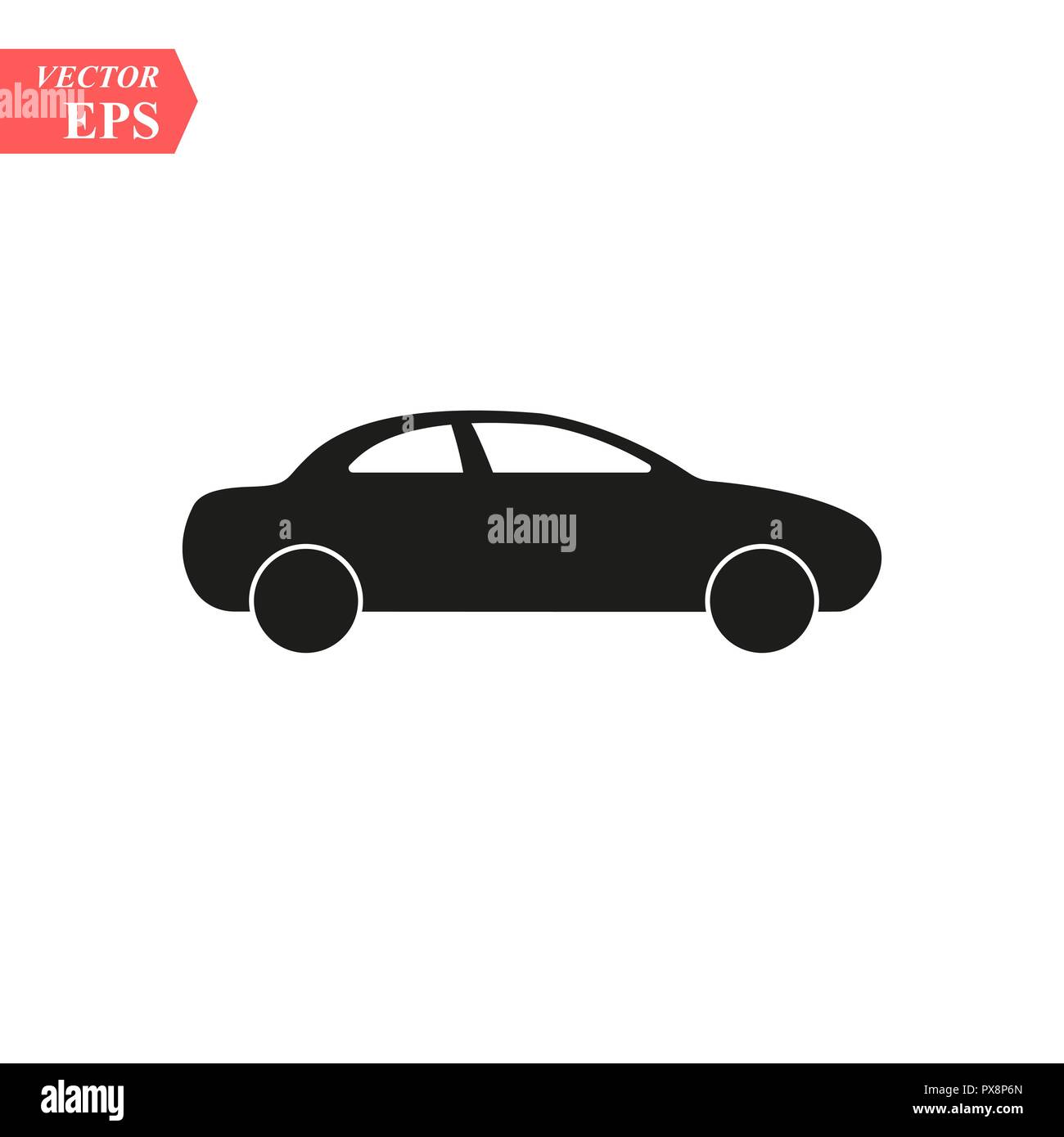 Car. monochrome icon on white background. eps10 Stock Vector