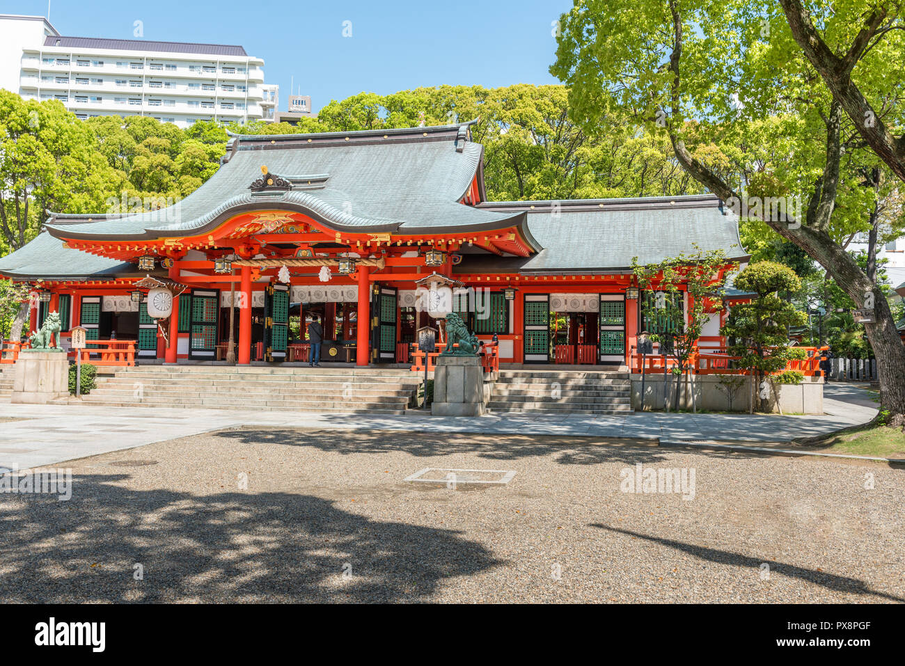 Ikuta Shrine, Kobe, Japan Stock Photo