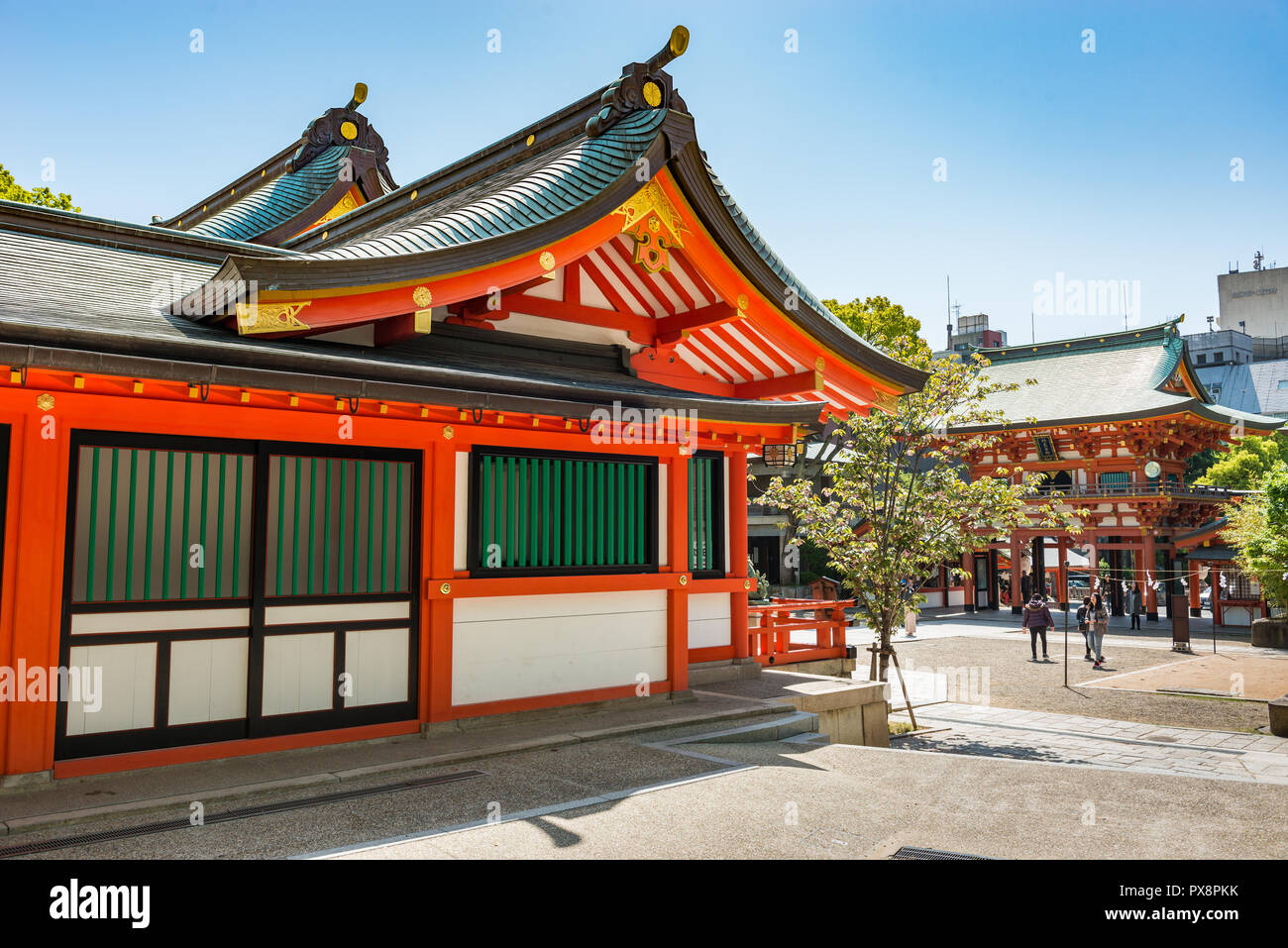 Ikuta Shrine detail, Kobe, Japan Stock Photo