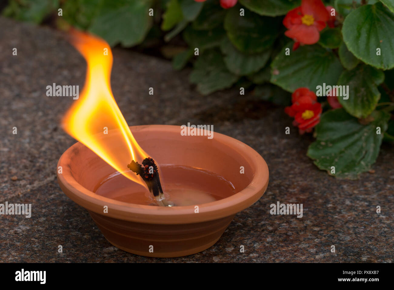 Warsaw, Poland grave candle at Powazki cemetery Stock Photo Alamy