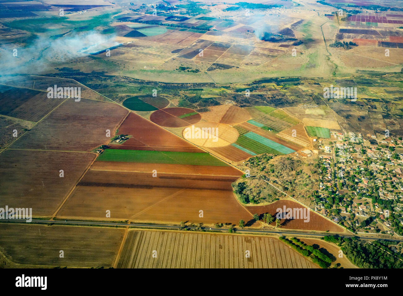 Zimbabwe next to Aerial photography Stock Photo