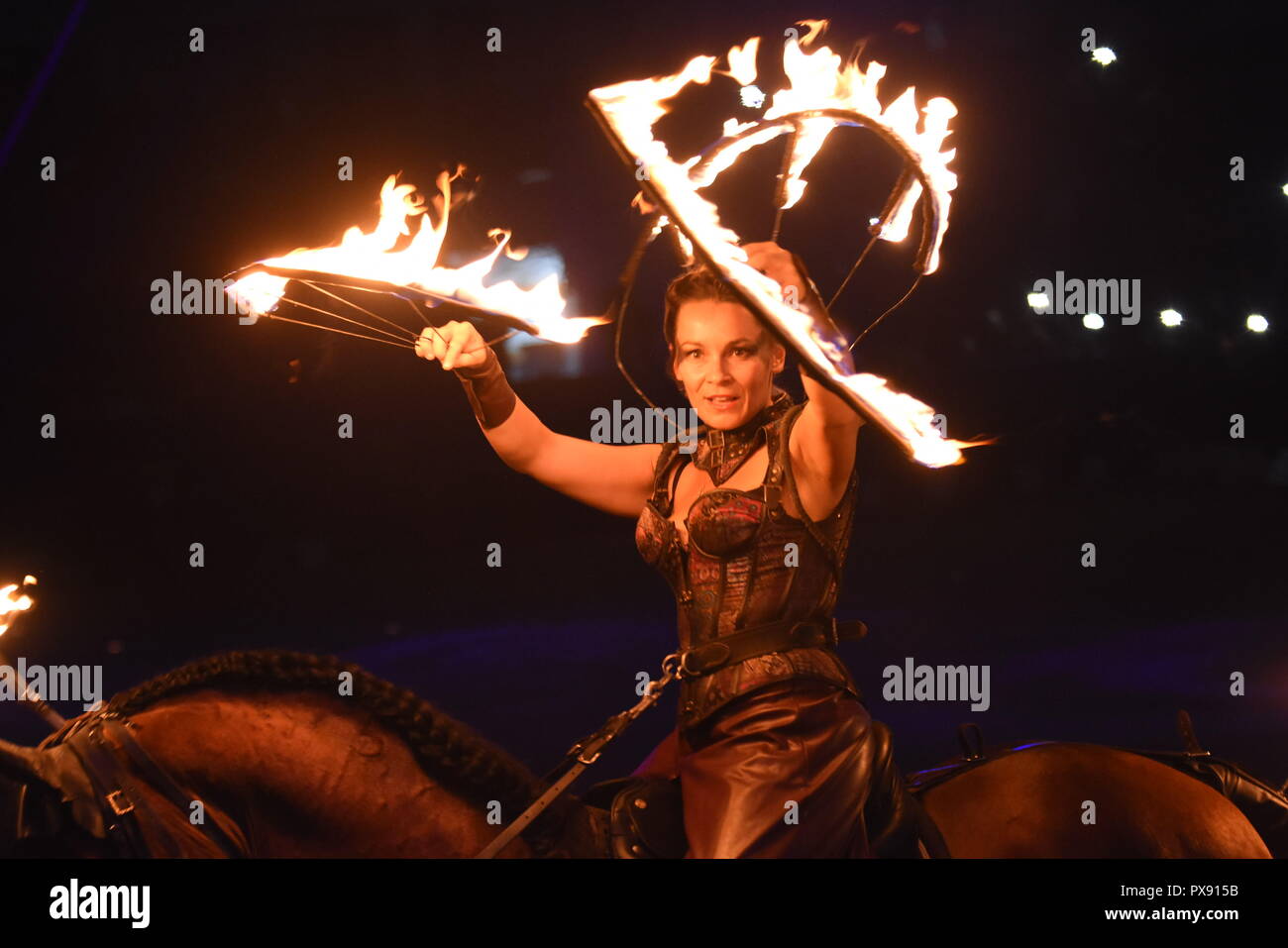 El Jadida Morocco 19th Oct 2018 A Woman Performs On A Horse