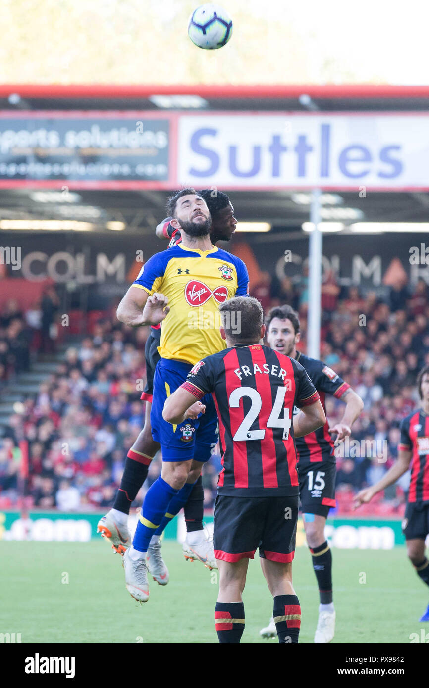 Charlie Austin of Southampton during the Premier League match between AFC Bournemouth and Southampton at the Vitality Stadium, Bournemouth, England on 20 October 2018. Photo by Simon Carlton.  Editorial use only, license required for commercial use. No use in betting, games or a single club/league/player publications. Stock Photo