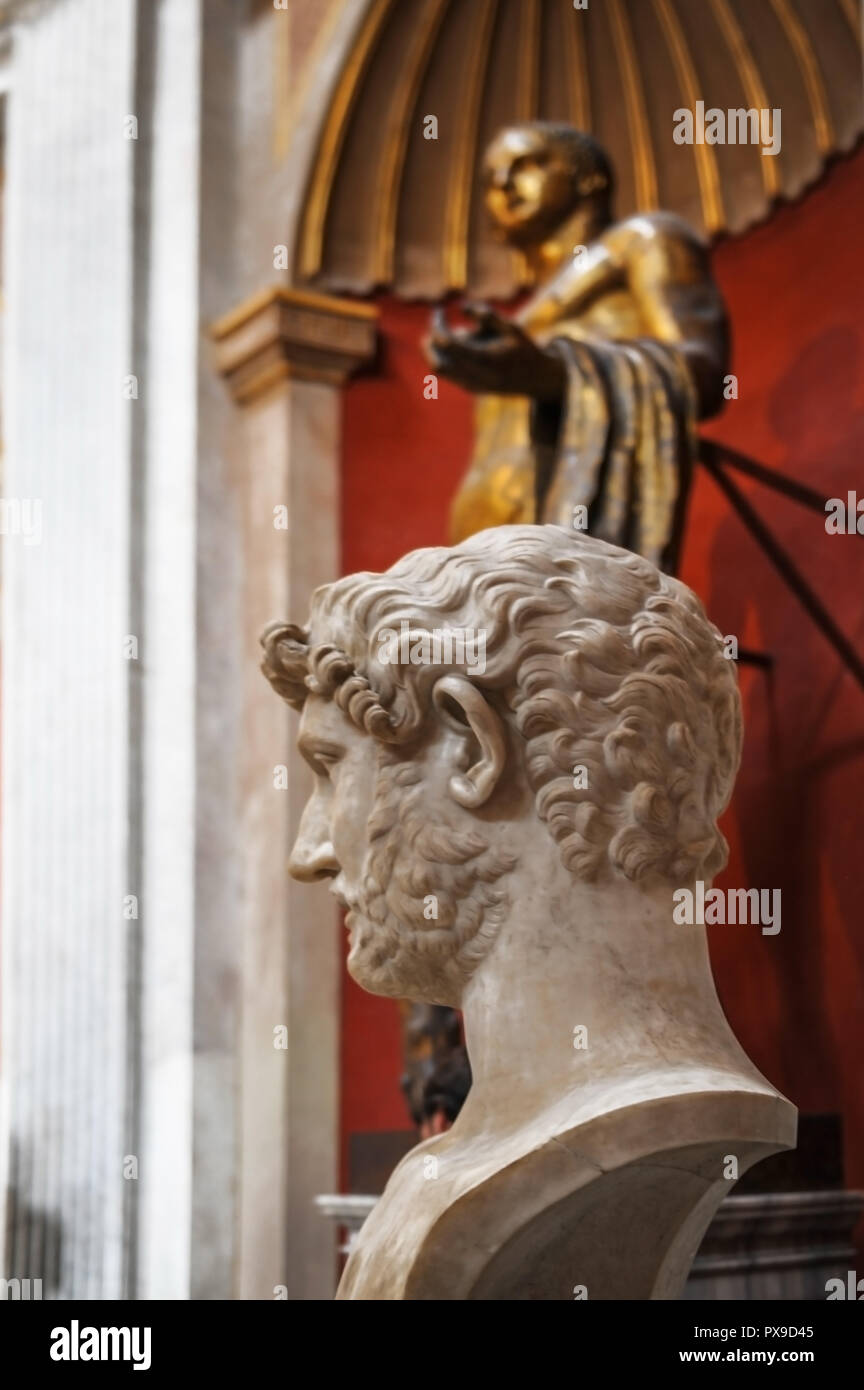 Marble statue in Vatican Museums Stock Photo