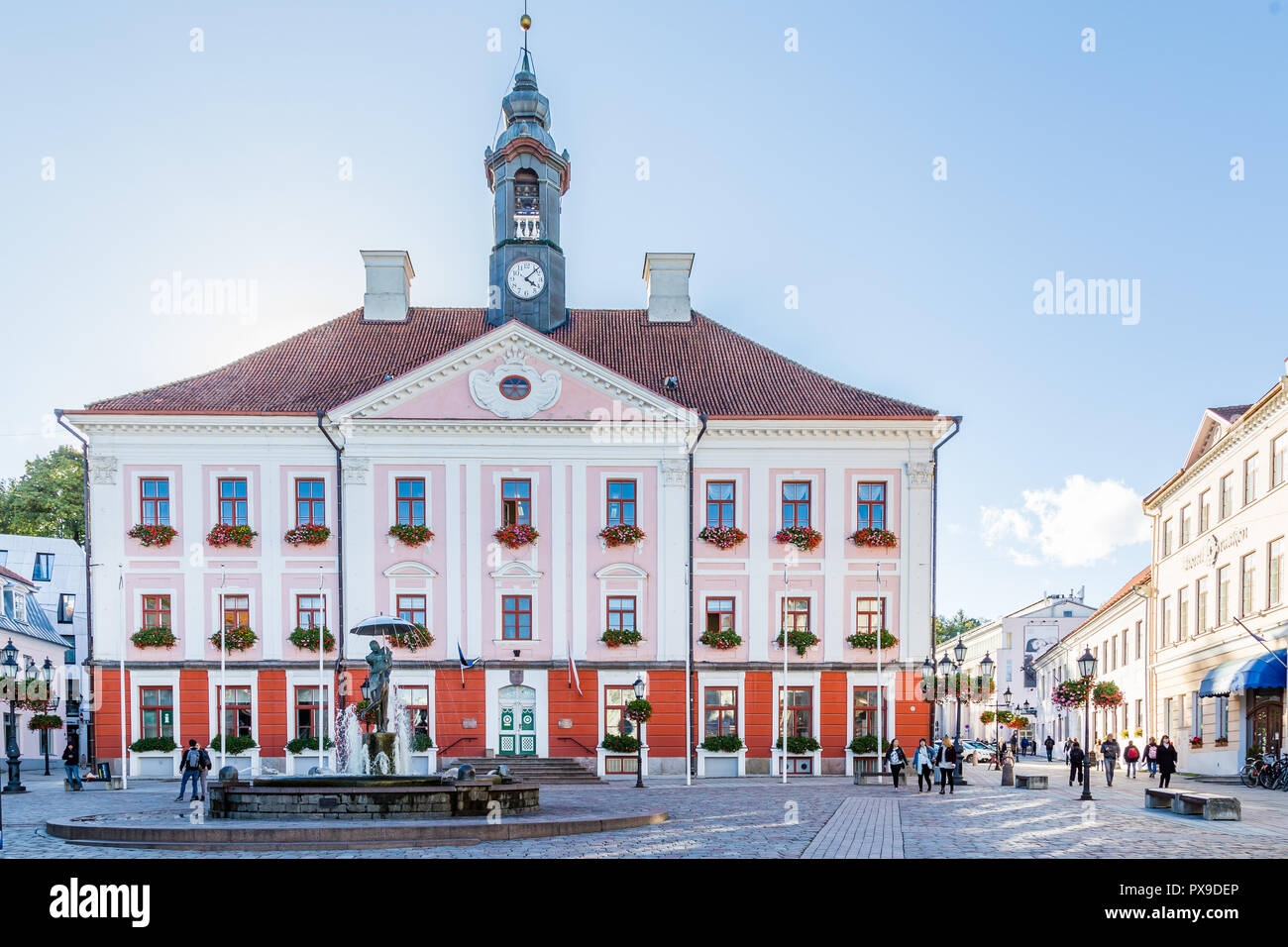 Town hall Tartu Estonia Stock Photo