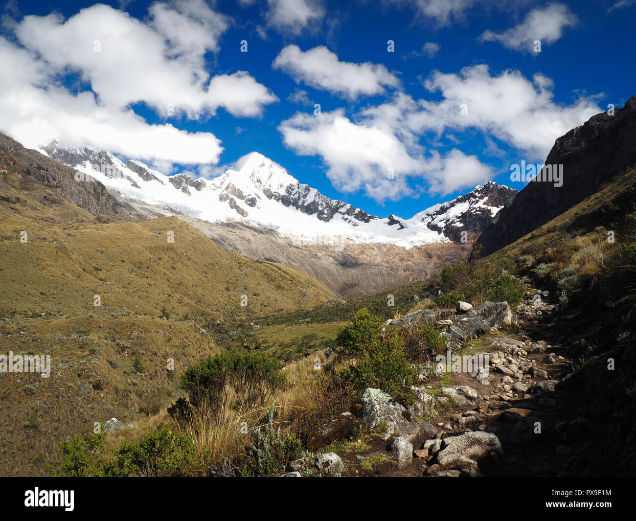 Artesonraju (most beautiful mountain in the world), Peru Stock Photo
