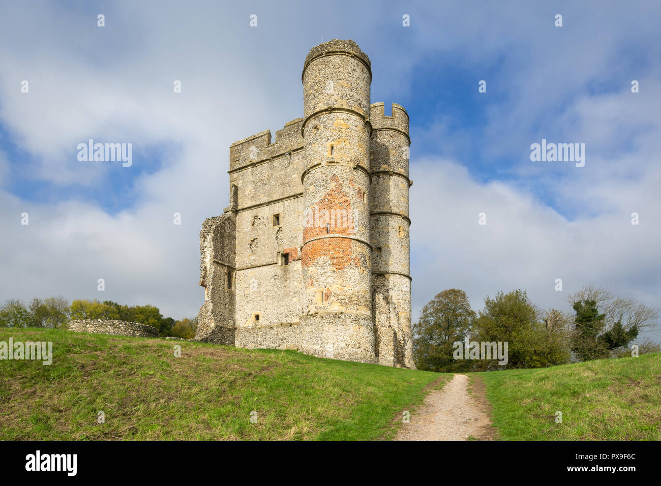 Donnington Castle near Newbury, Berkshire, UK, on an autumn day Stock Photo