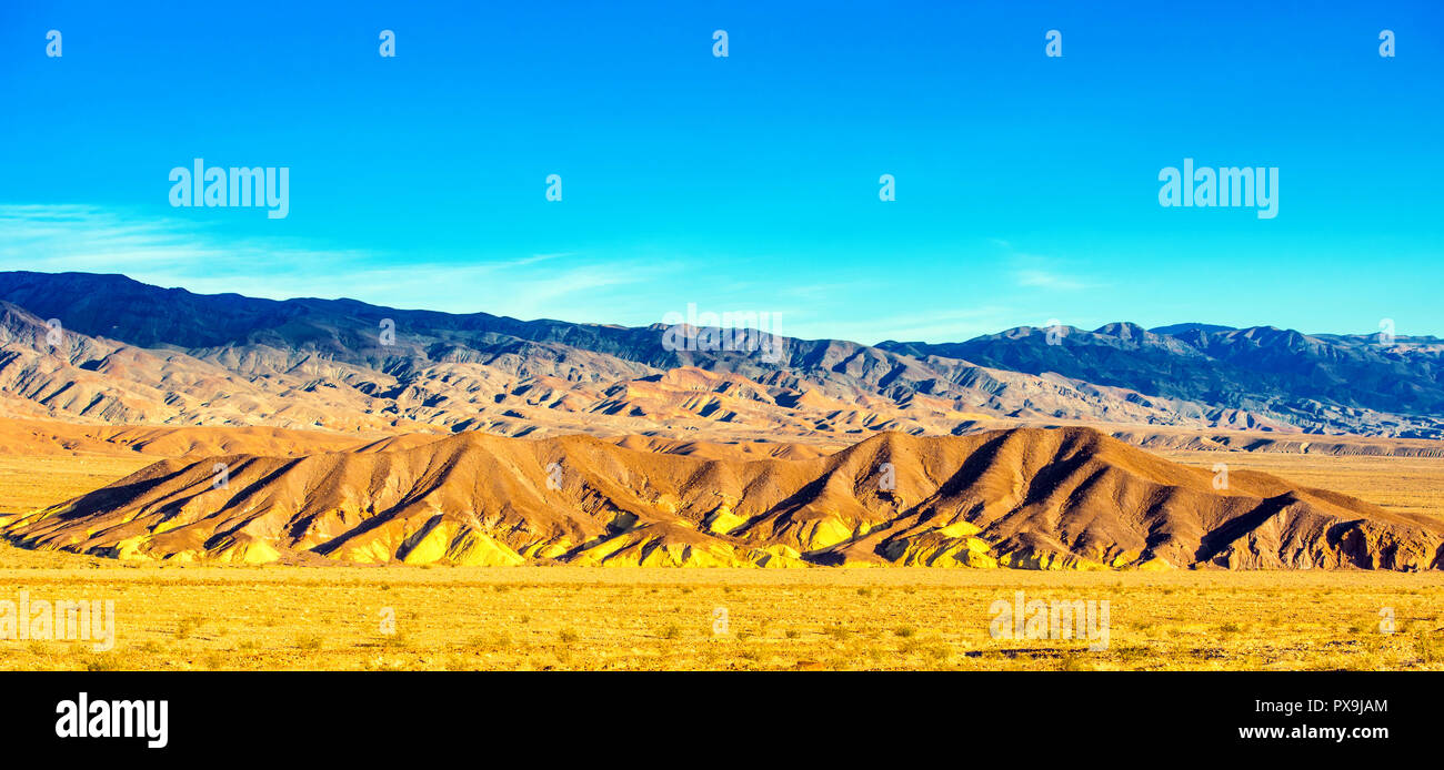 View of the Death Valley, California, USA. Copy space for text Stock Photo