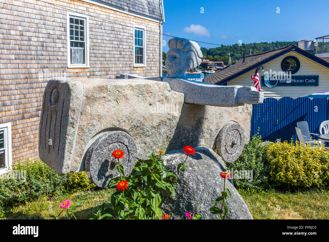 Downtown business center of Boothbay Harbor Maine in the United States  Stock Photo - Alamy