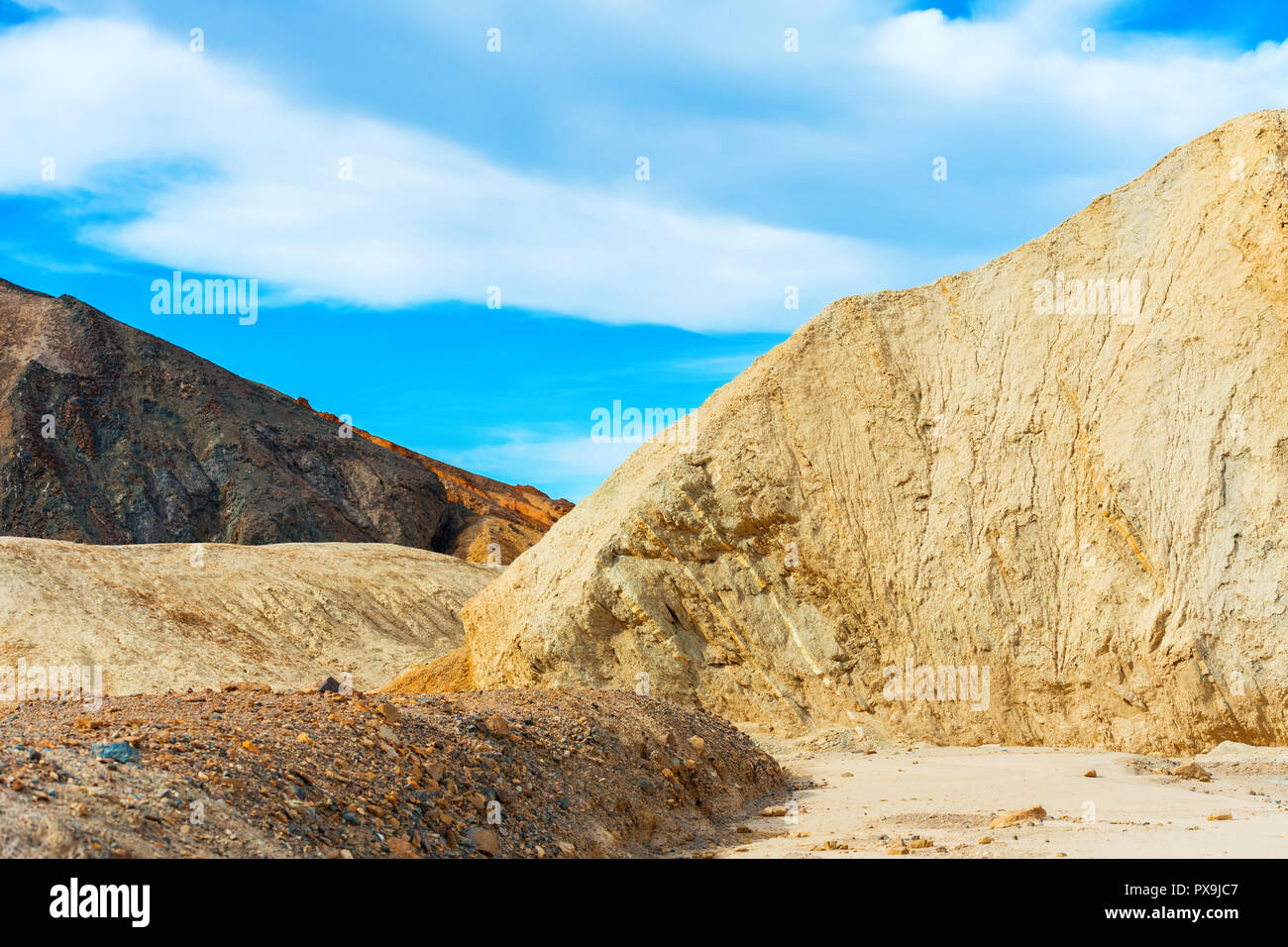 View of the Death Valley, California, USA. Copy space for text Stock Photo