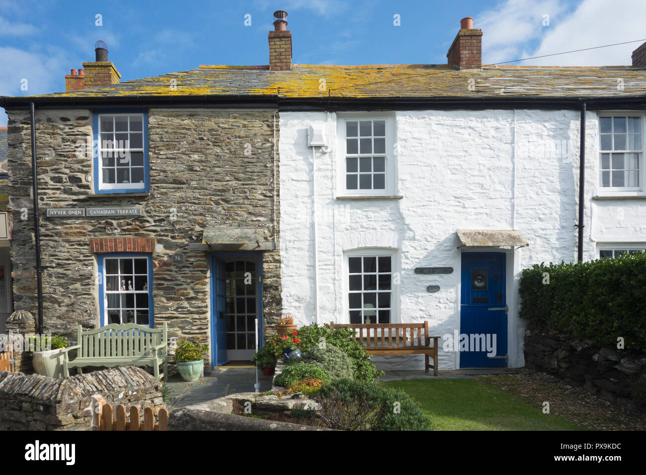 Small Cottages In The Cornwall Fishing Village Of Port Isaac Uk