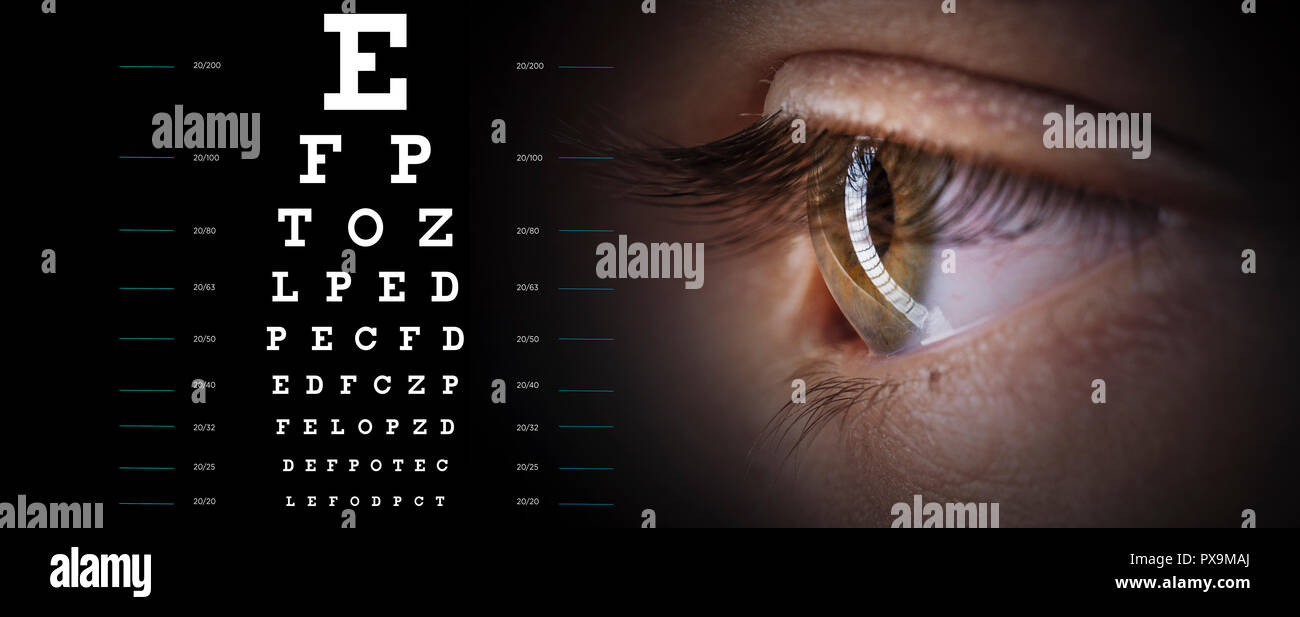 eye doctor test Stock Photo