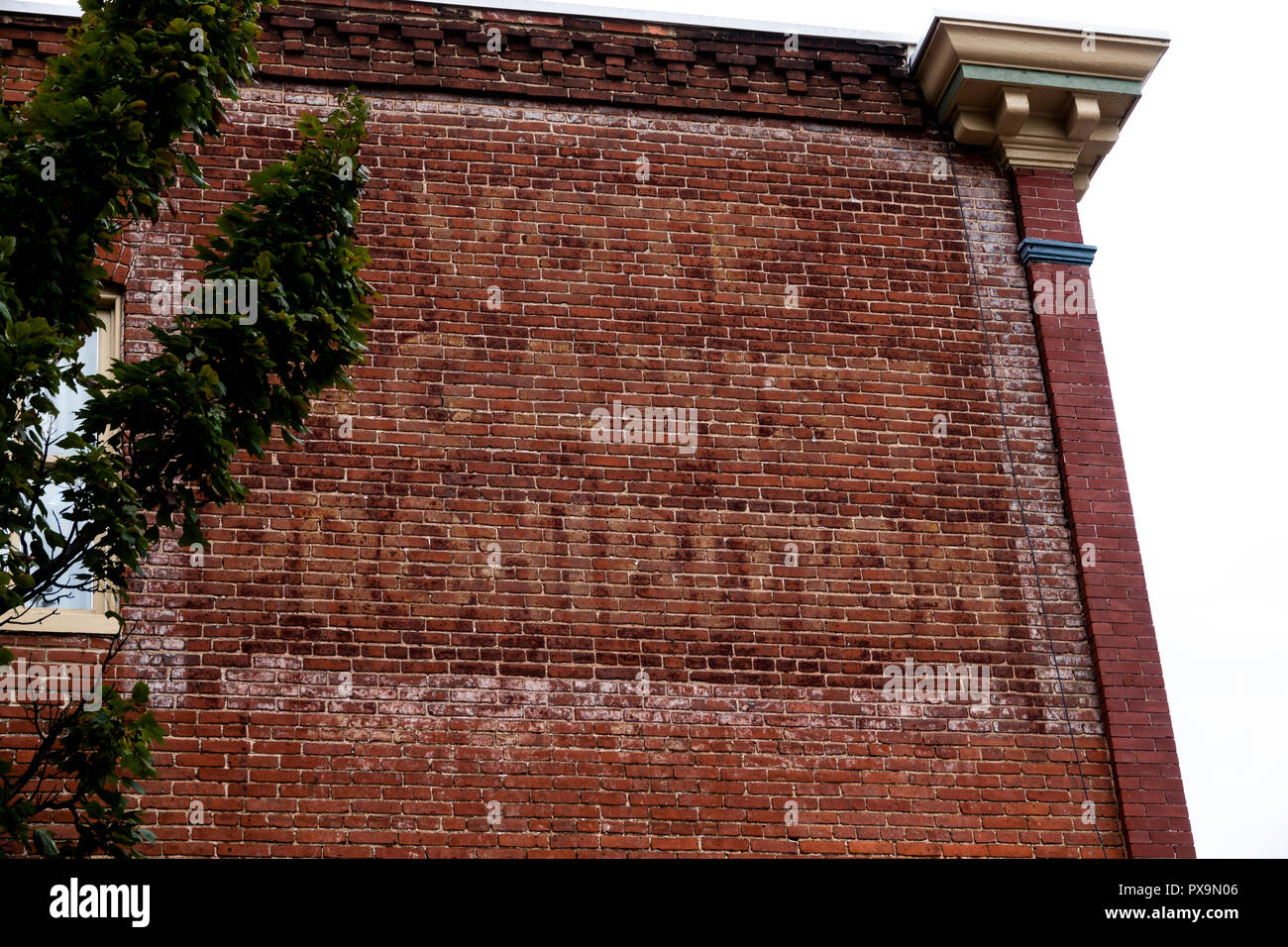 USA Maryland MD Baltimore Fells Point an old painted sign that read VOTE AGAINST PROHIBITION from the early 1900s Stock Photo