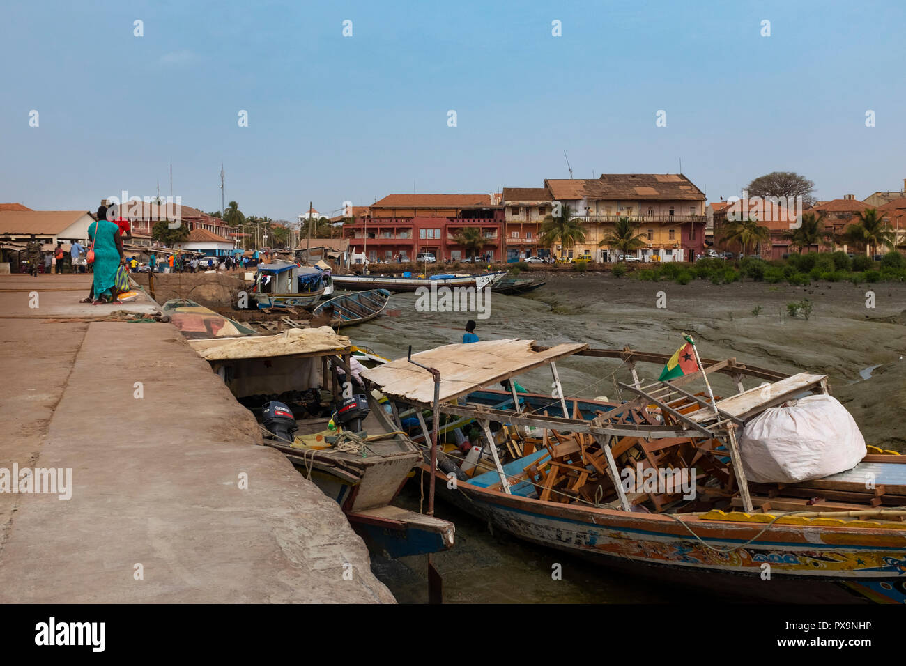 Bissau, Republic of Guinea-Bissau - February 5, 2018: People at the Port of  Bissau in the city of Bissau, in Guinea-Bissau, West Africa Stock Photo -  Alamy