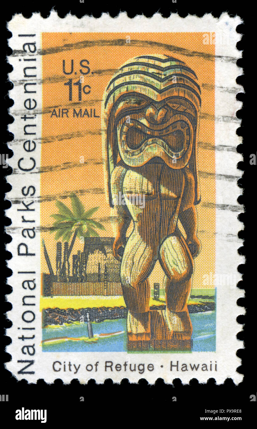 Postmarked stamp from United States of America (USA) in the National Parks Centennial Issue series issued in 1972 Stock Photo