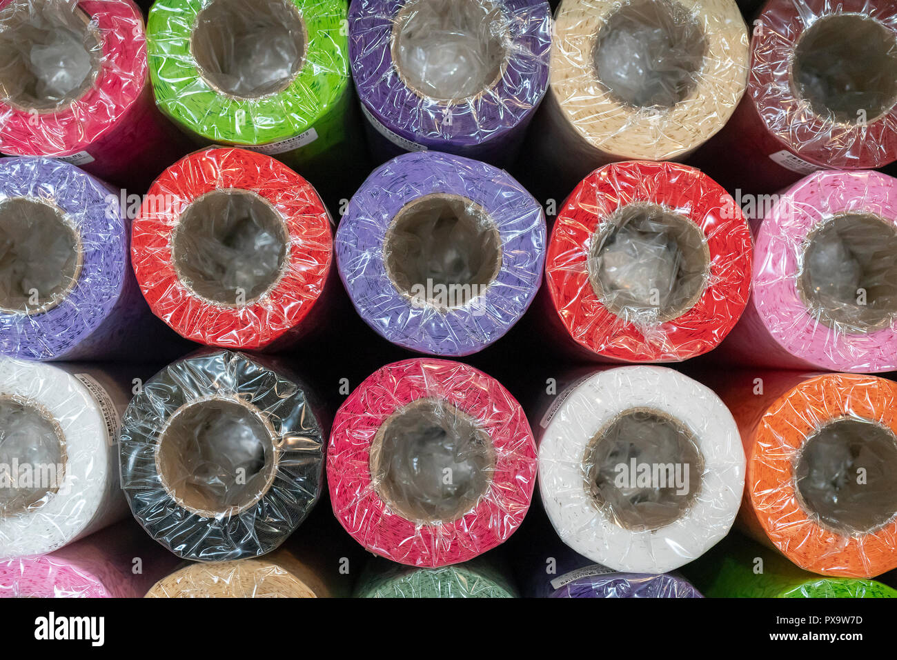 Decorative wrapping paper roll Stock Photo Alamy