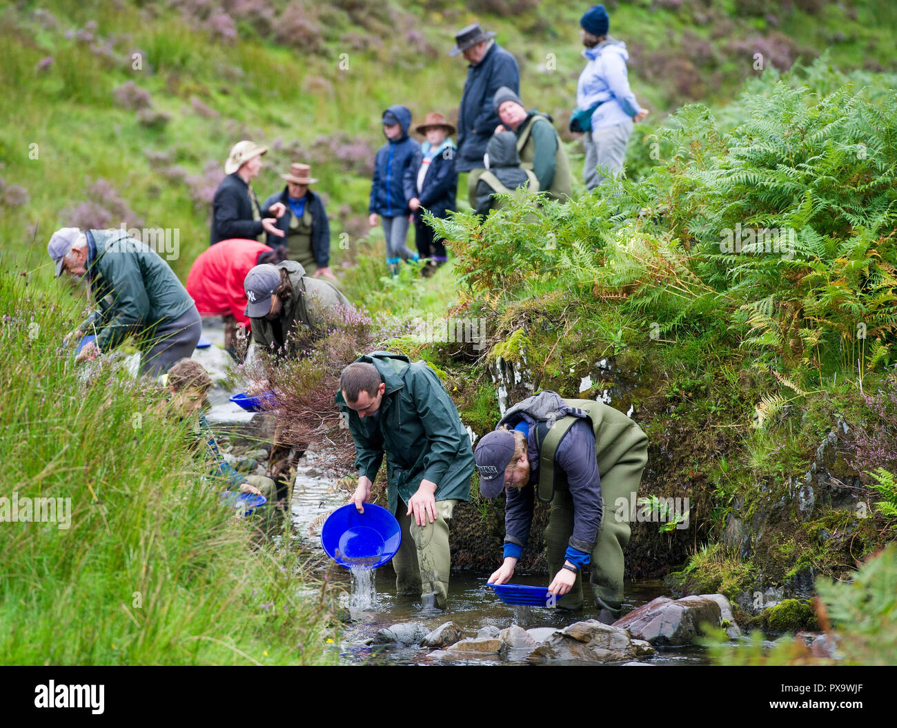Gold panning wanlockhead hires stock photography and images Alamy